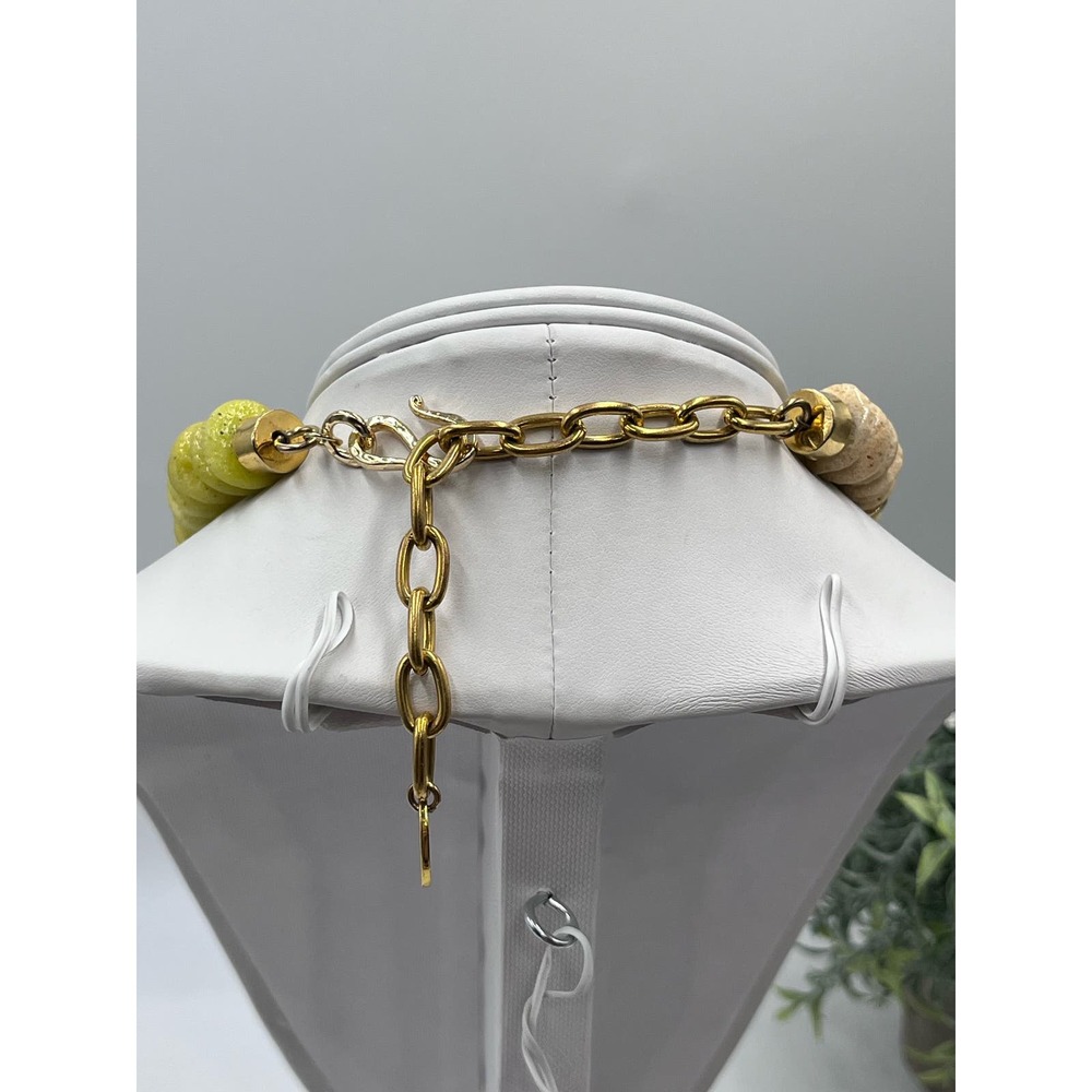 Lizzie Fortunato Signed Designer Tavira Yellow Ombre Baroque Pearl Necklace - Picture 10 of 15